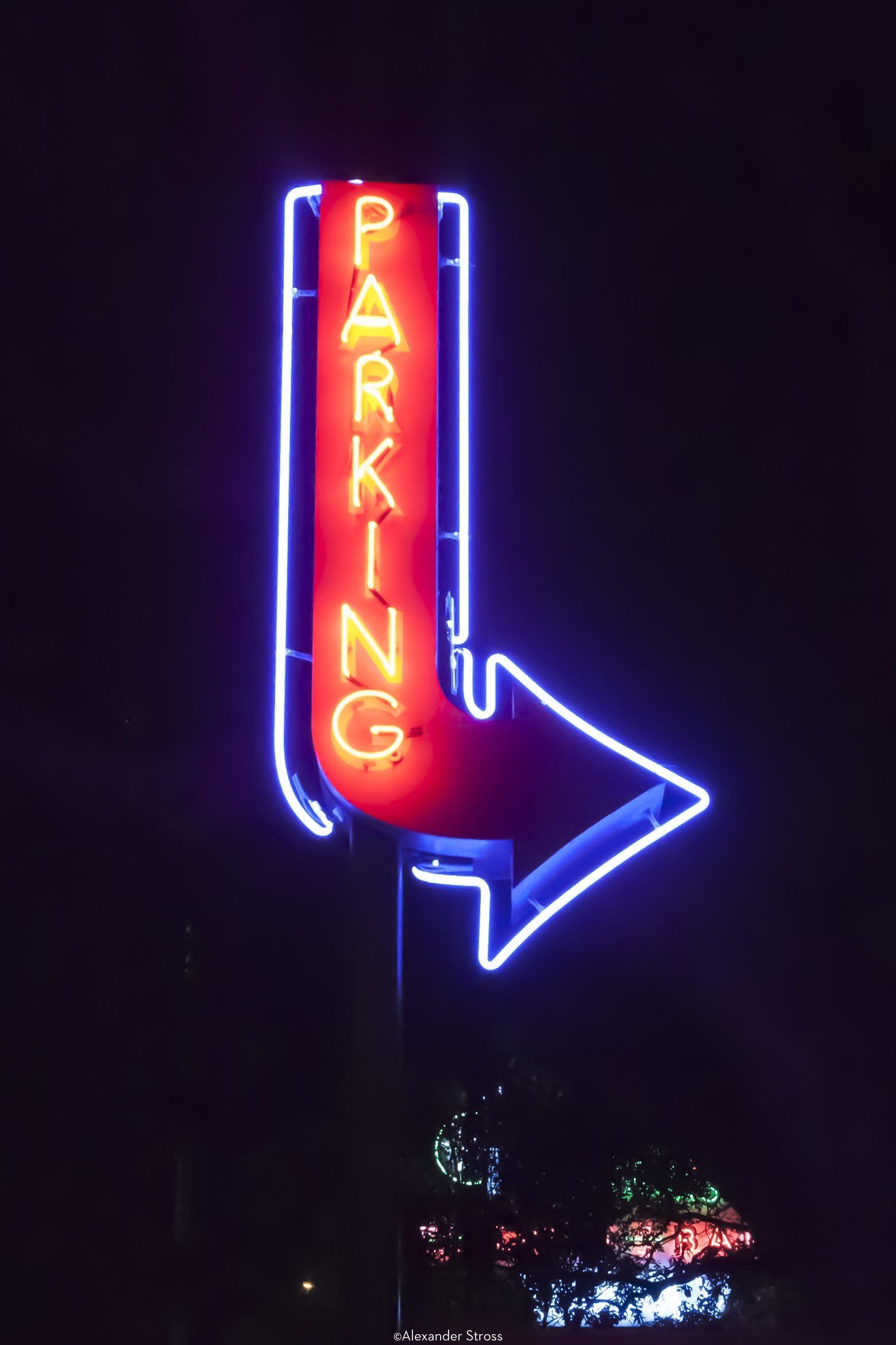 Neon Parking Sign 1