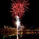 Red Fireworks on Lady Bird Lake, Austin, Texas, USA-00001-2