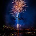 Fireworks on Lady Bird Lake, Austin, Texas, USA