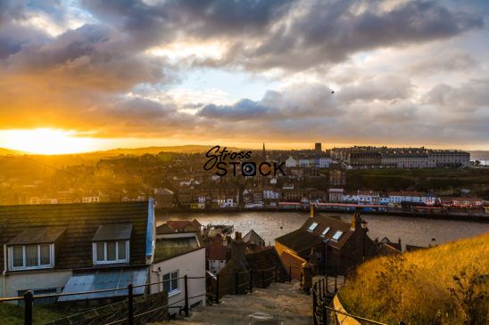 Sunset View of Whitby from the 199 Steps-1