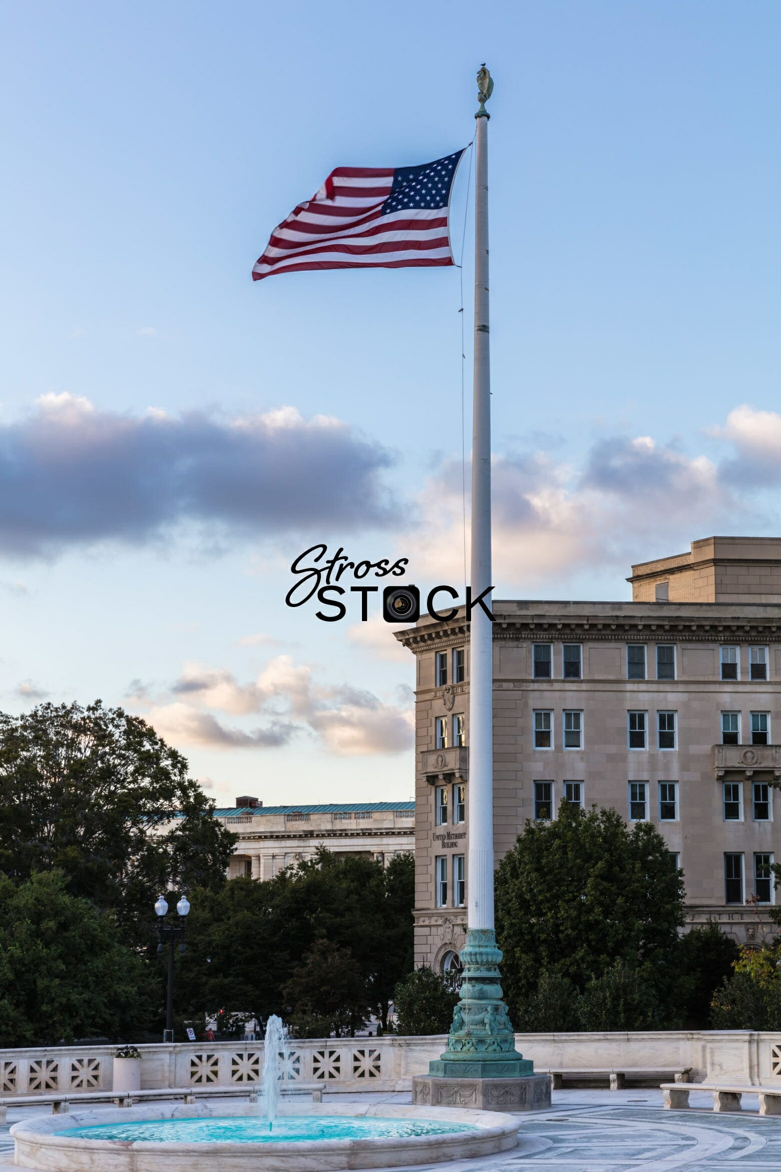 United States Flag at the Unitest States Supreme Court, Washington DC, USA-2