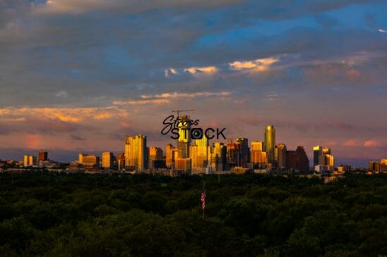Downtown Austin Skyline Sunset-1