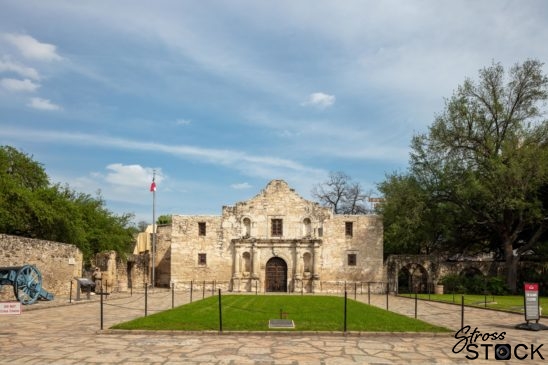 The Alamo in San Antonio Deserted during Covid19 Outbreak